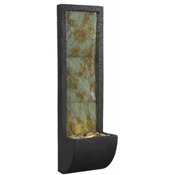 Wildon Home Natural Stone Wall Indoor Wall Fountain With Light